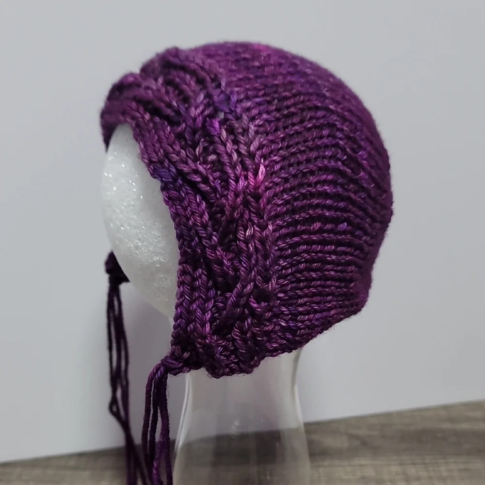 Hand Knit Baby Bonnet - Newborn Photography Prop - Wool Brand New